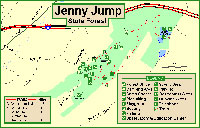 Map of Jenny Jump State Forest