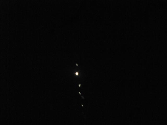 JUPITER AND IT'S MOONS SEEN THROUGH MY KITHCEN WINDOW