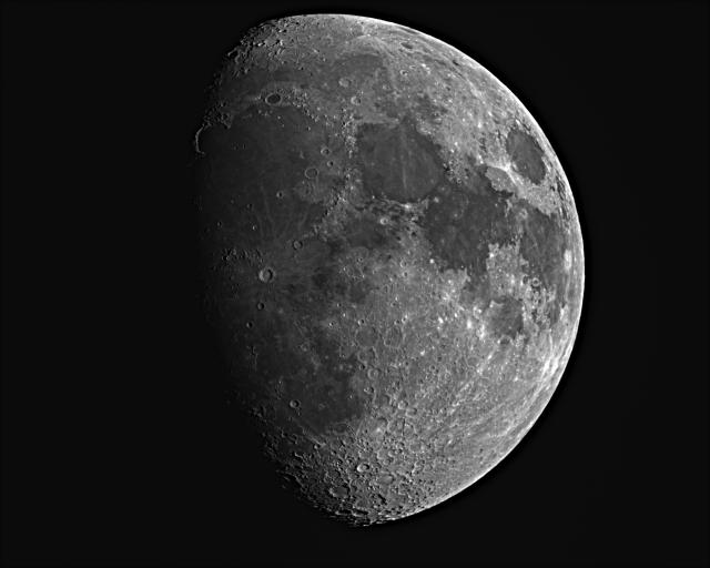 Moon Just past first quarter